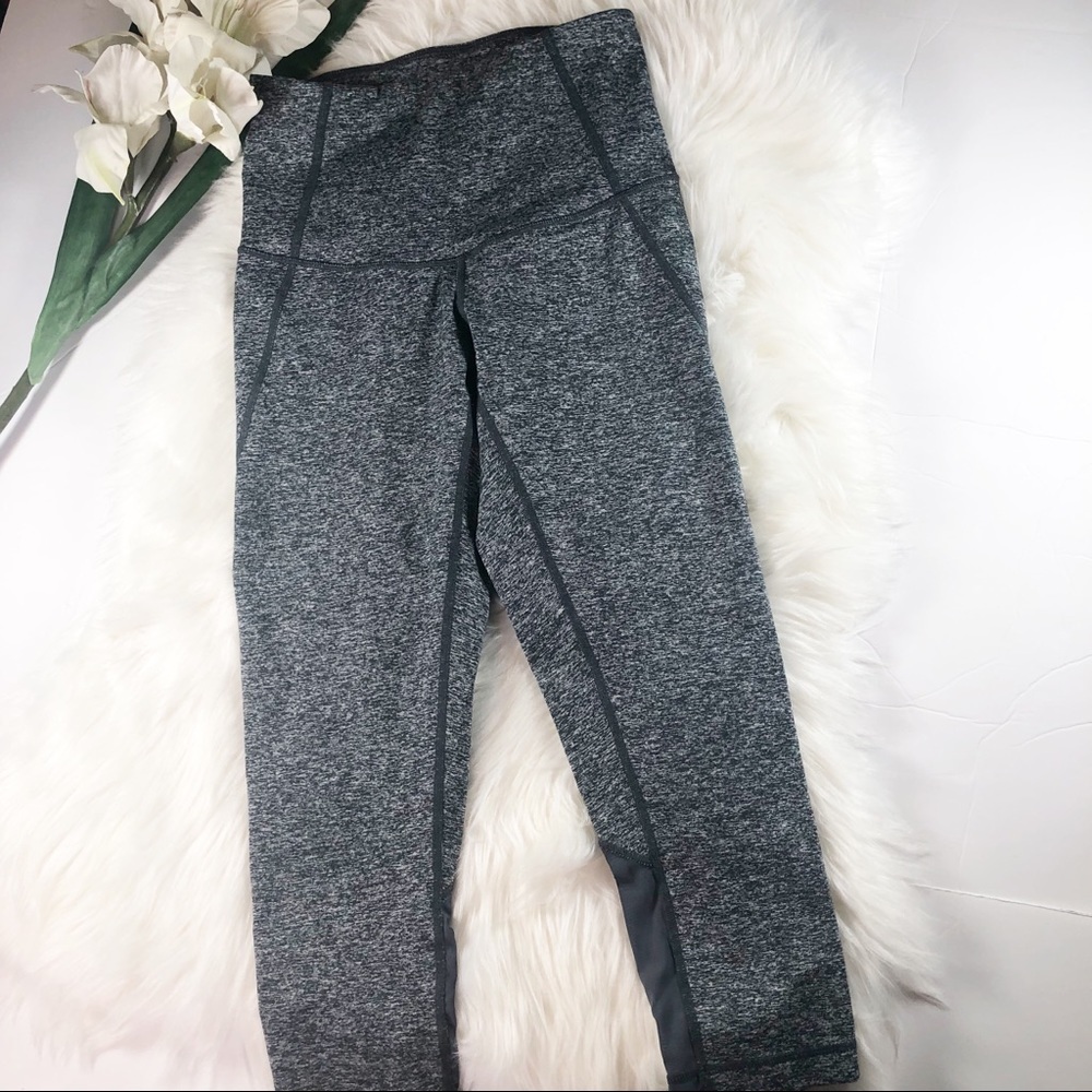 Zella Grey High Waist Crop Leggings Heathered Gray XS‎ Active Performance Gym